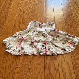 Girls Flowers by Zoe Rib Floral Ruffle Skirt Size 4